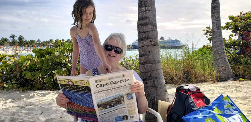 Reading The Cape Gazette While Visiting Castaway Cay Island In The ...